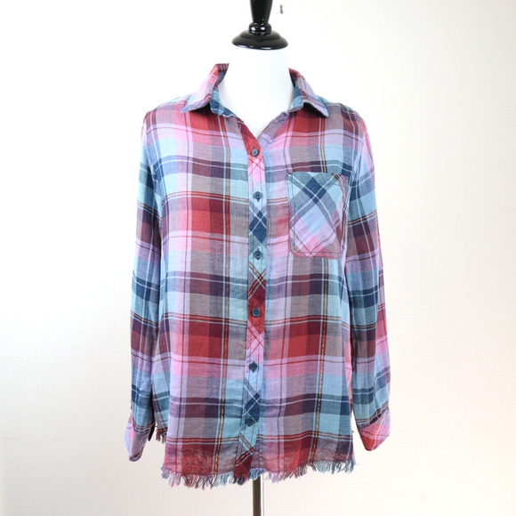 BeachLunchLounge Button Up Plaid Shirt - Picture 2 of 10